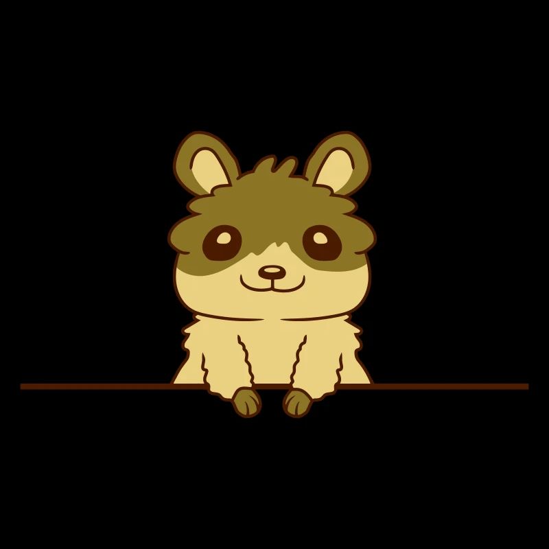 Kleiner Hamster hinter Mauer