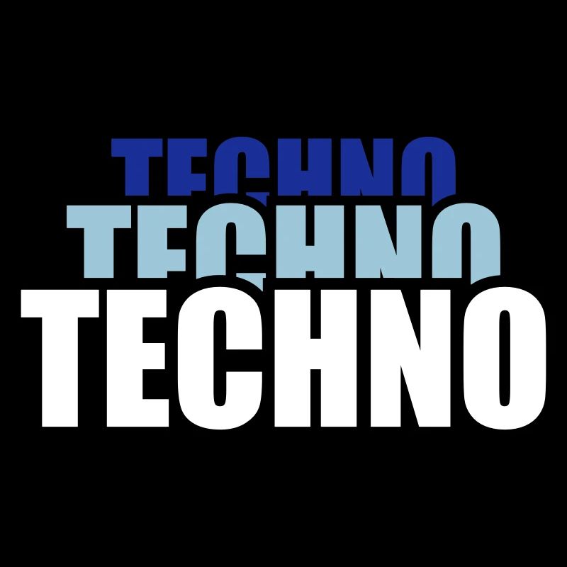 Techno Love Quote Saying Music Party Celebrate Logo