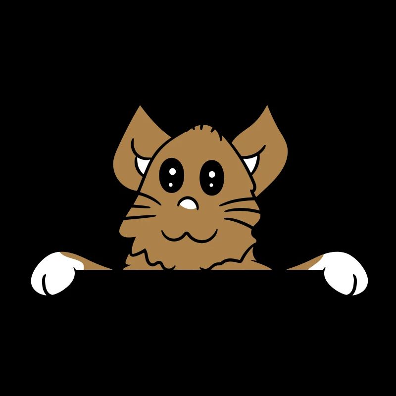 Jolie petite chatte jetant un coup d’œil caché derrière le mur