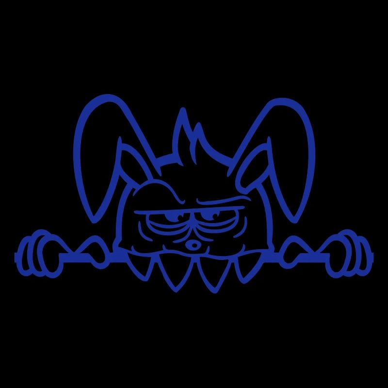 Bunny Monster Evil Halloween Teeth Wall