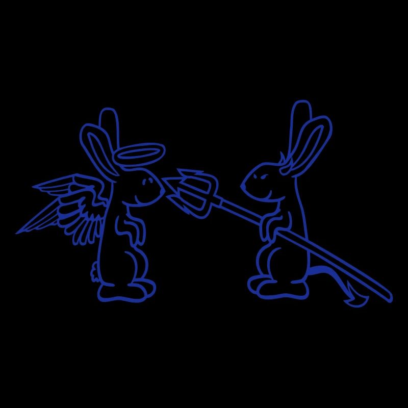 Rabbit Angel Conscience Devil Demon Evil Satan Hell