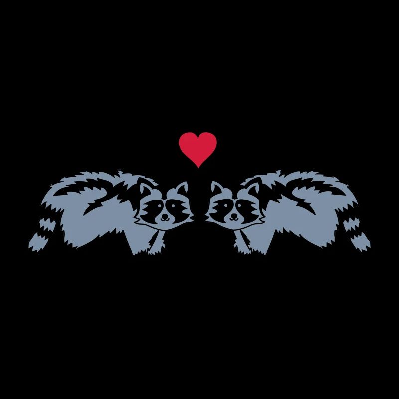 Ratons laveurs amoureux