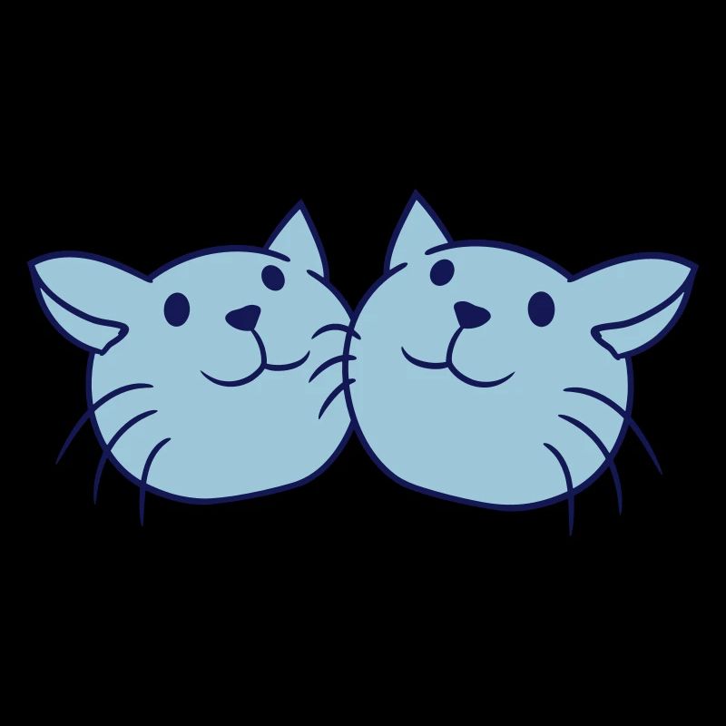 Zwei Glückliche Katzen 2 Freunde Pärchen Team Paar