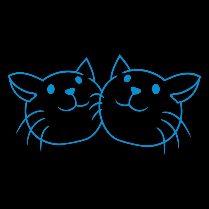 Zwei Glückliche Katzen 2 Freunde Pärchen Team Paar