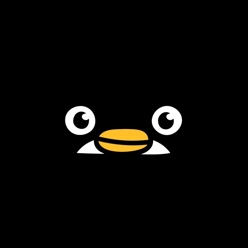 Kleiner Pinguin guckt süß hinter Mauer hervor Kind
