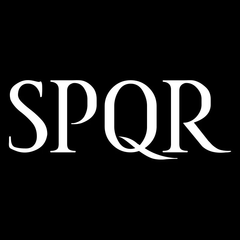 SPQR Schriftzug Vektor Hell