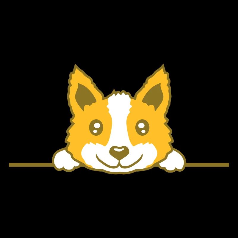 Hund hinter Mauer guckt