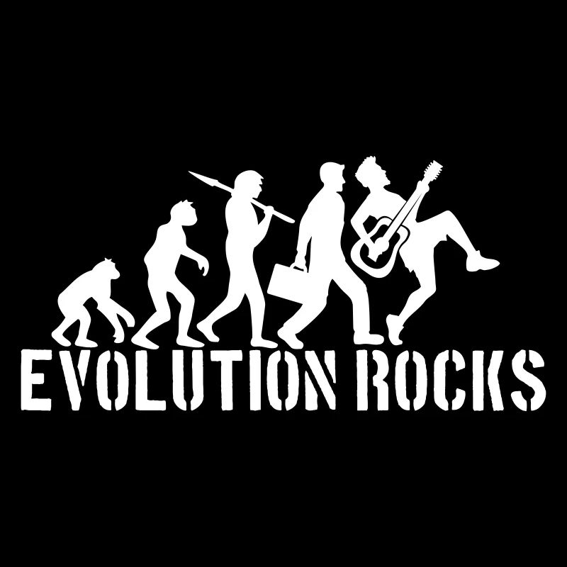 Evolution Rocks Guitars Music Playing Guitarist