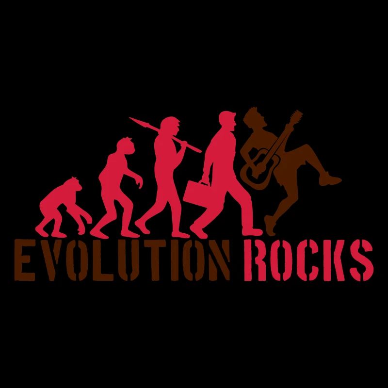 Evolution Rocks Guitars Music Playing Guitarist