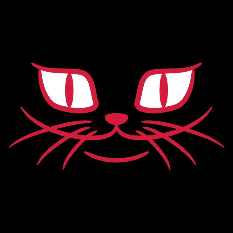 Chat effrayant Apparence heureuse Heureuse Sourire