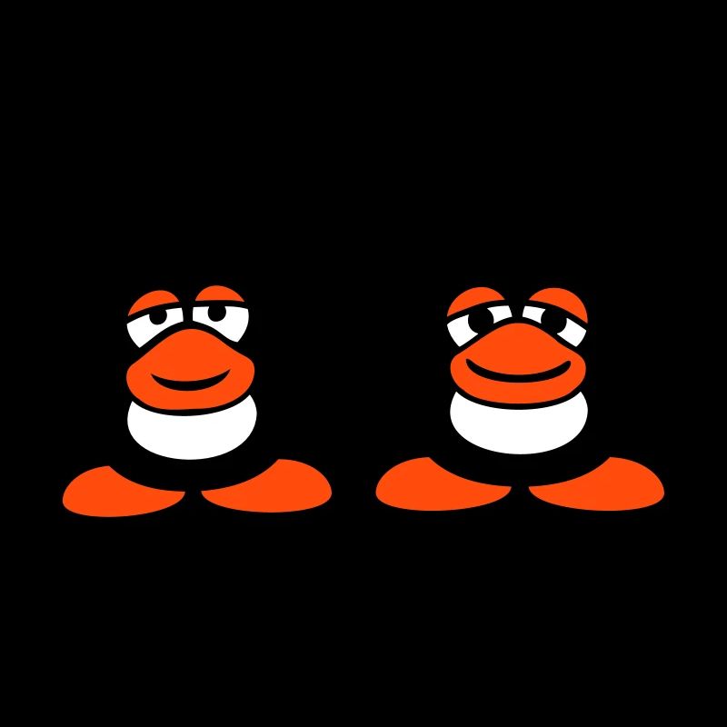 Pingouins Équipe 2 Amis Fatigué Couple Se tenant La Main