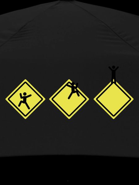 climbing roadsigns