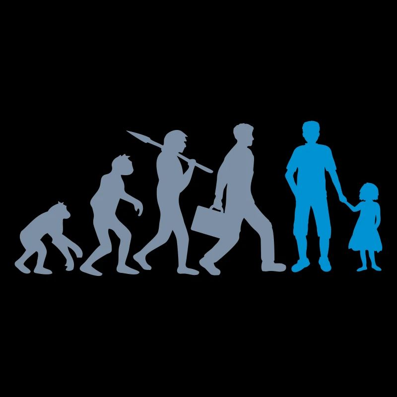 Evolution Papa Tochter Kind