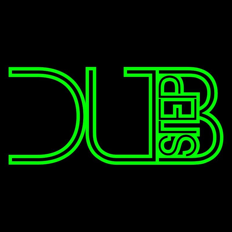 Dub Step Techno Musique Cool DJ Party Club Texte Logo