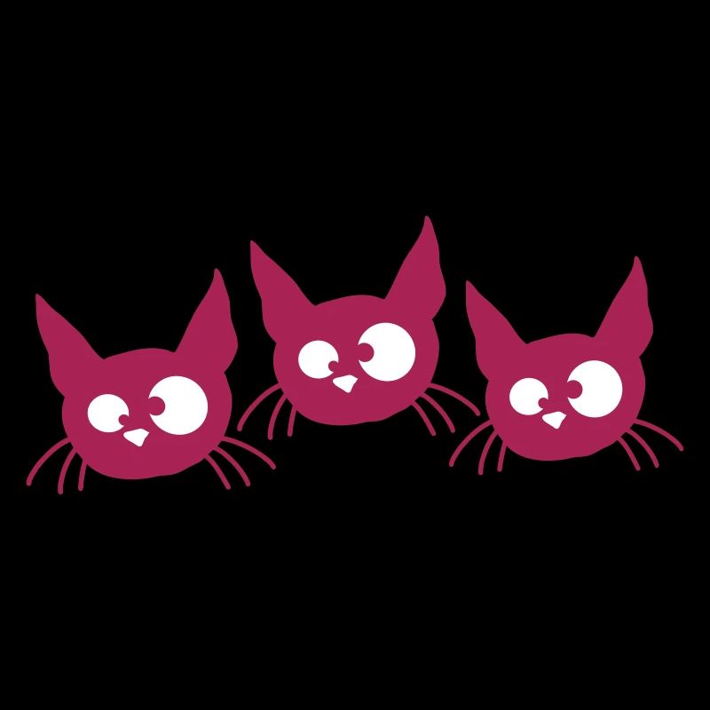Three Cats Squint Funny 3 Crazy Grimaces