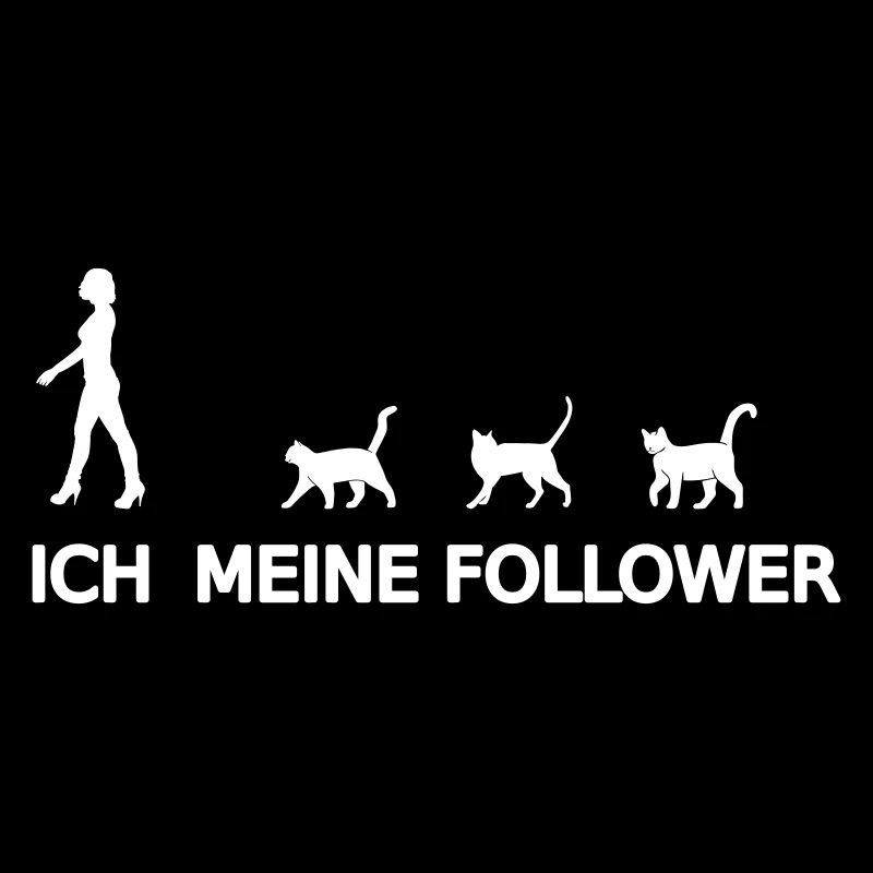 Frau mit Katzen Followern lustiger Katze Spruch 1