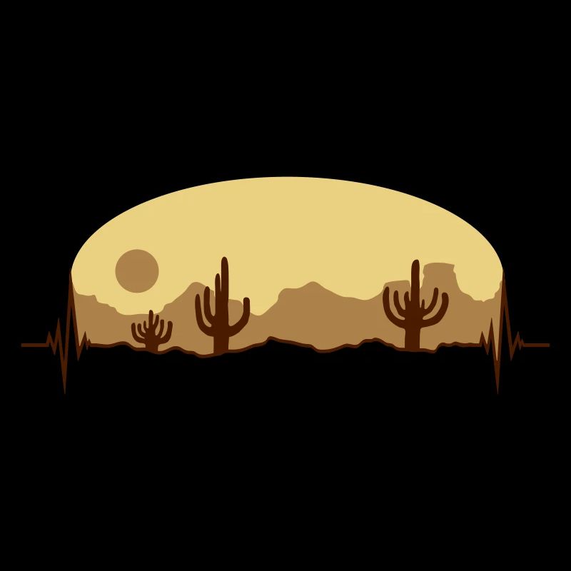Pulse Desert Landscape Silhouette