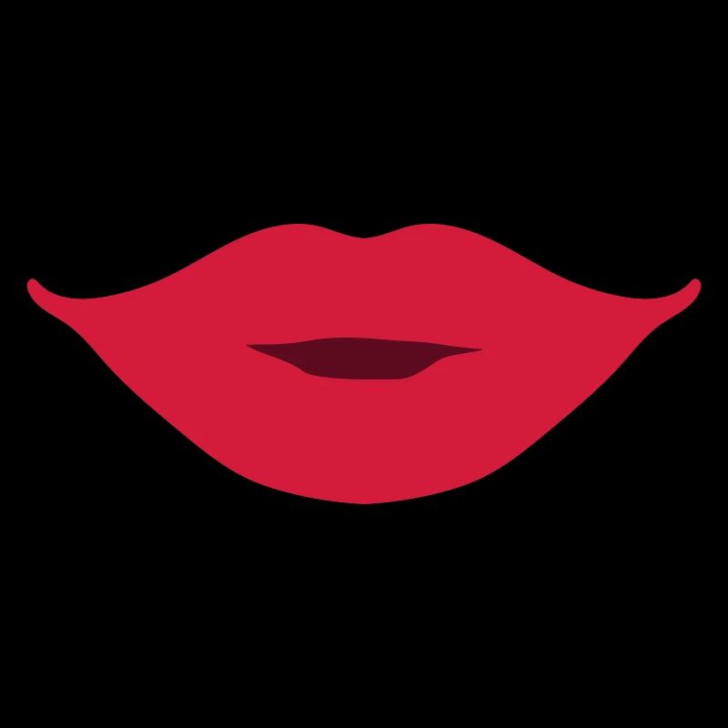 Sourire effronté bouche féminine