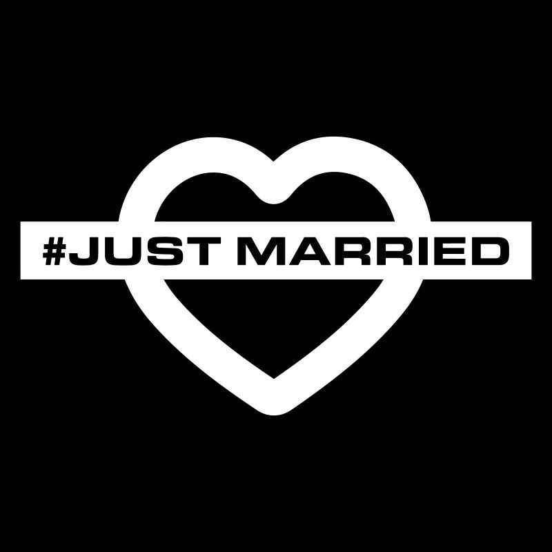 Just Married Wedding Heart