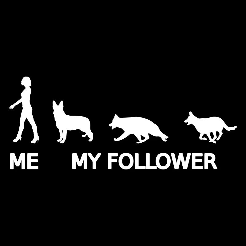 Frau mit Hunde Followern lustiger Hund Spruch EN 2