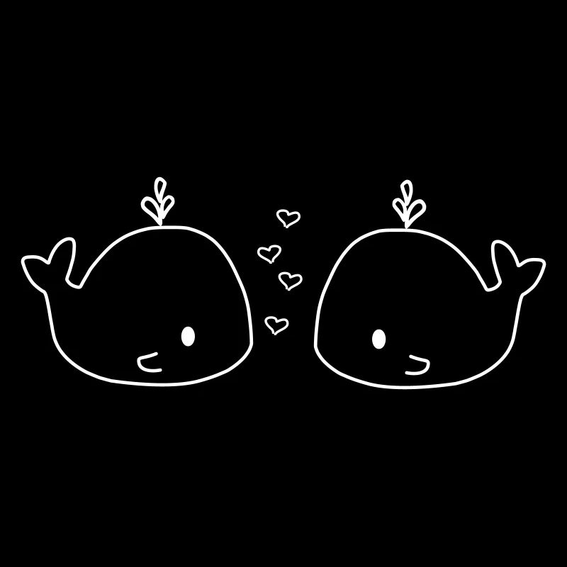 Baleines amoureuses blanches