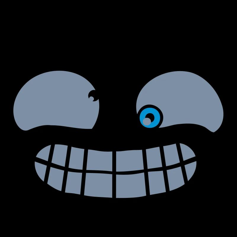 Visage grimace effronté