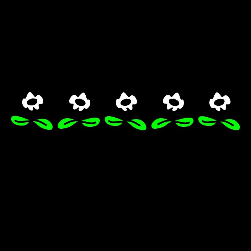Five Pretty Daisies 5 Flowers Decorative Row
