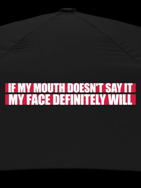 my face definitely will