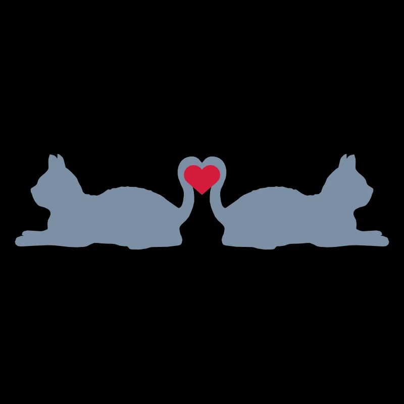 Queues en forme de cœur Chats