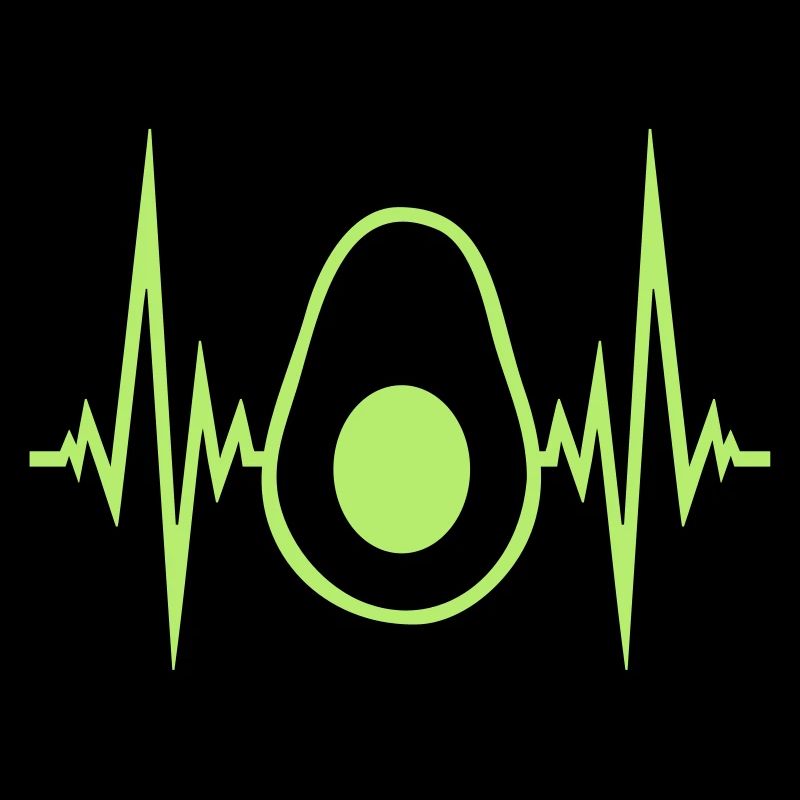 heartbeat avocado pulse frequency clipart fruit gemu