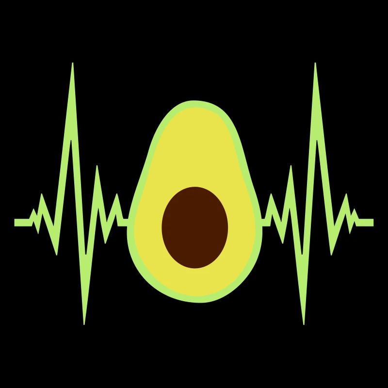 avocado heartbeat pulse frequency clipart fruit gemu