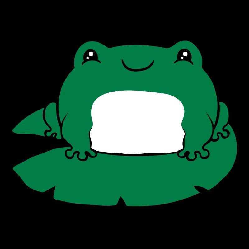Frog on water lily