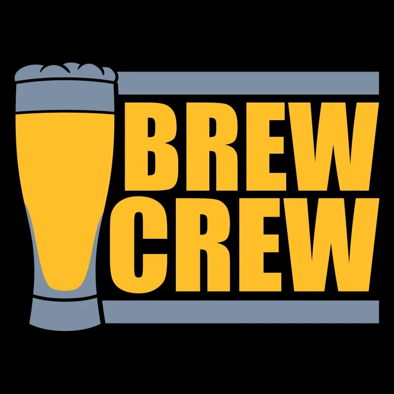 Brew Crew Beer Glass Saying