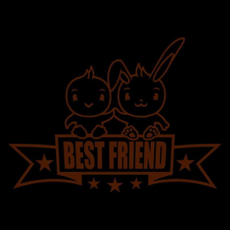 Ami équipe Bunny Bird Chick 2 deux mains tenant