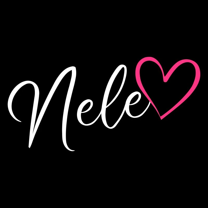 Nele Surname First Name Heart Pink