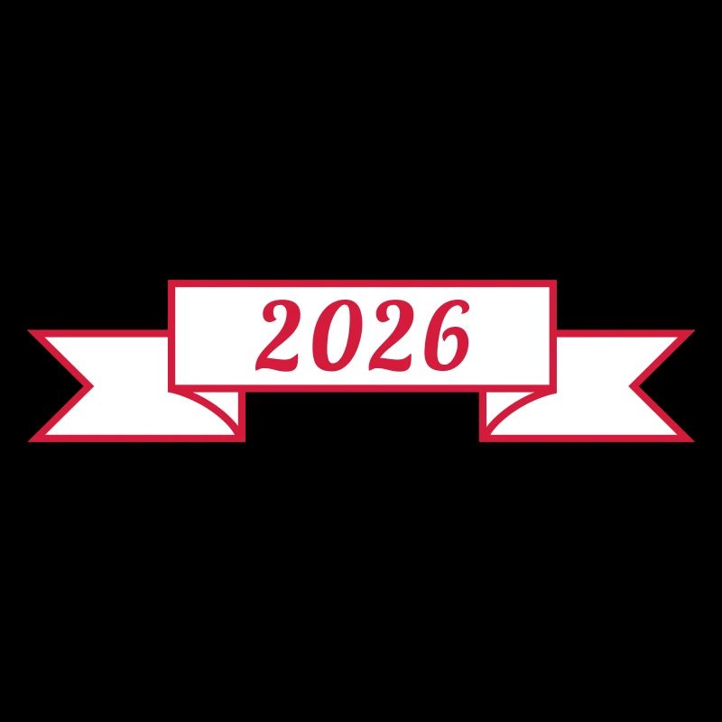 2026 Banderole eckig | Vectorgraphic