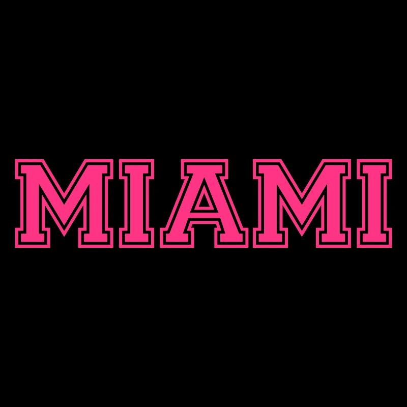 Miami États-Unis Palm Trees Beach Sun America Floride Logo