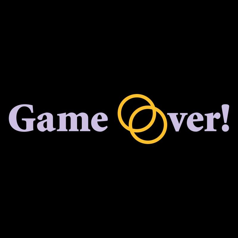 Game over Wedding Couple Bride Groom Rings