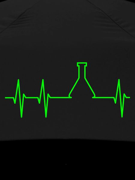 ECG et fiole d’Erlenmeyer