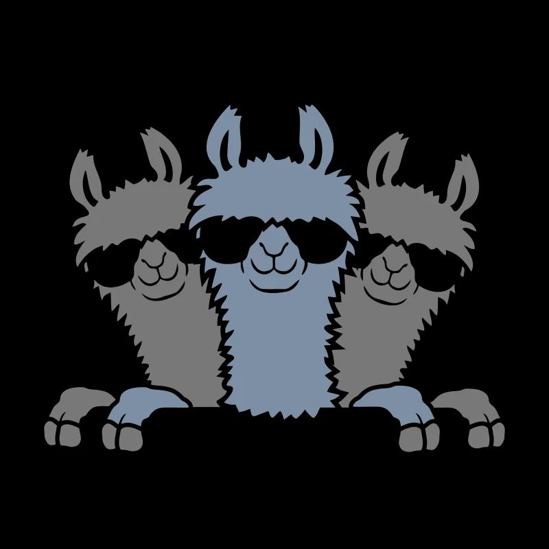 Lamas Freunde hinter Mauer