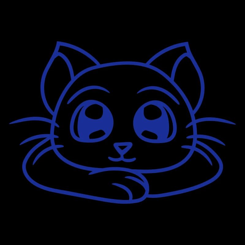 Cute Cat Looks Happy Smiling Kitten Fun
