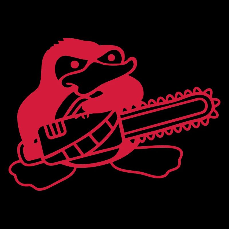 Chainsaw Penguin Nasty Angry Saw