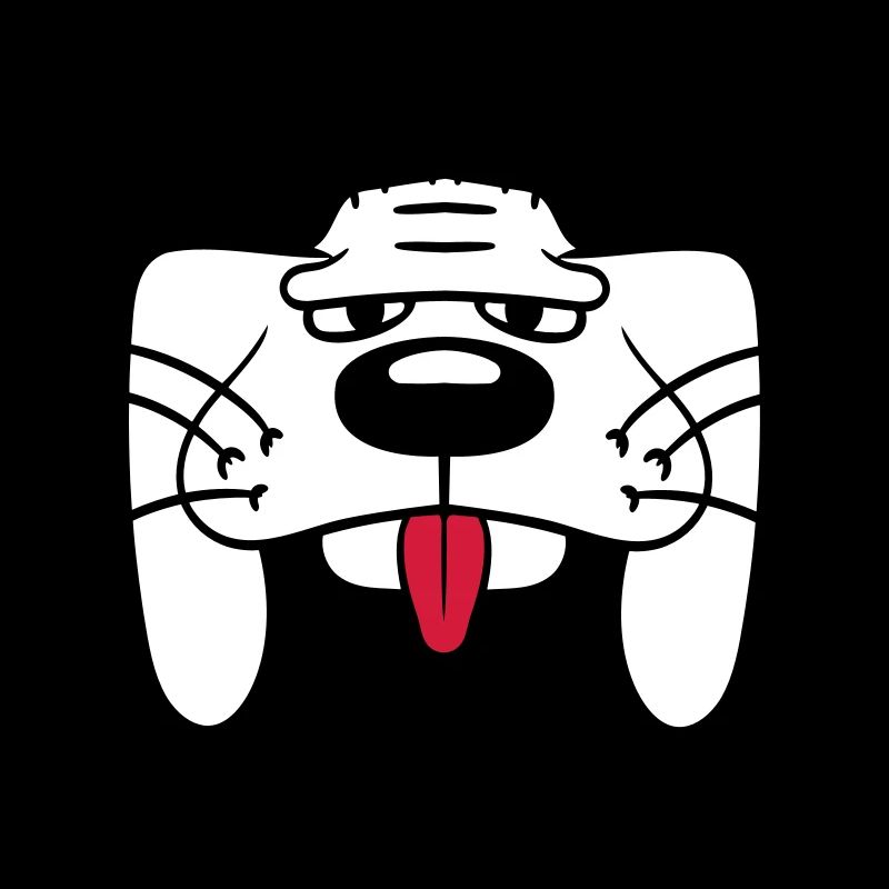 Visage de chien Drôle Mignon Langue Sortant Tête