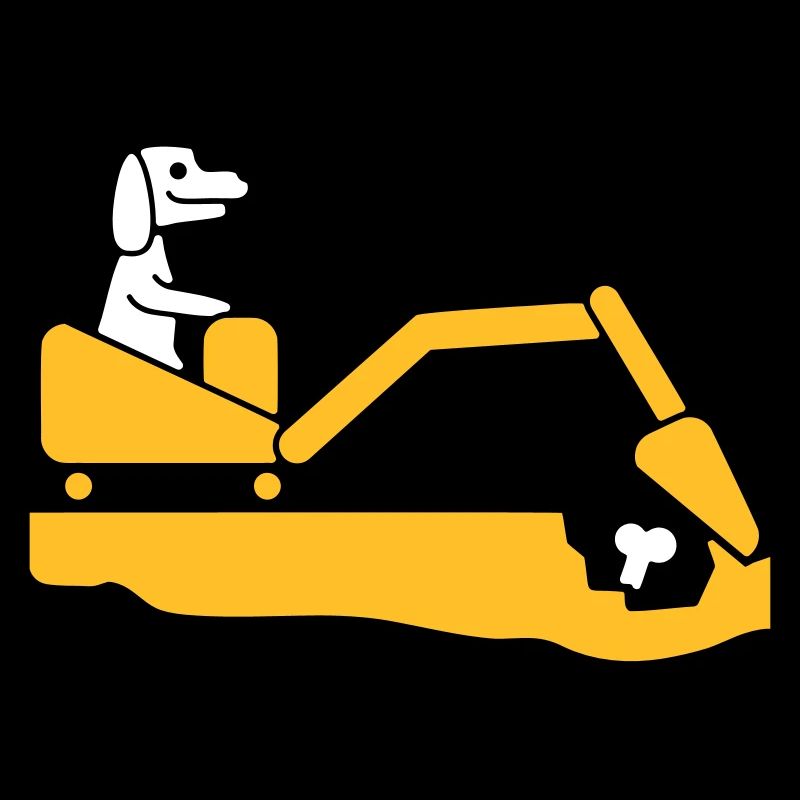 Hund Knochen Vergraben Bagger Buddeln Cool Baggern