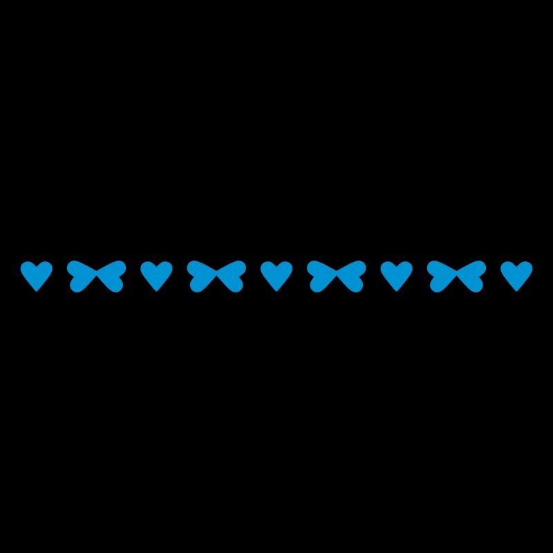Very small hearts and bows