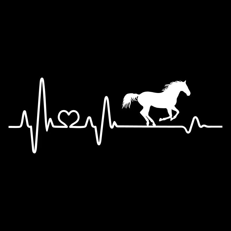 Cavalier de cavalier de battement de coeur au galop équitation ECG