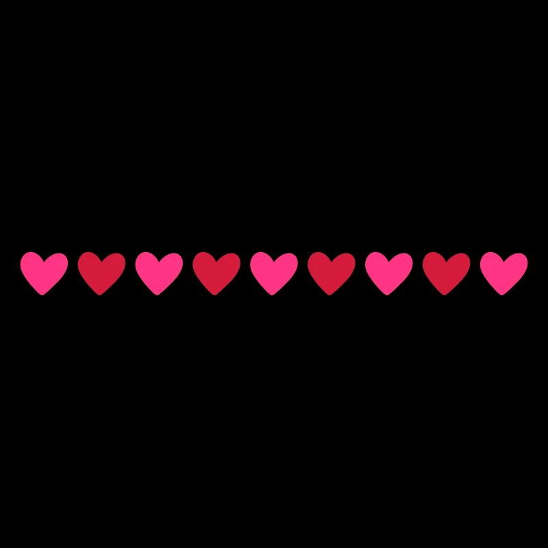 Hearts Line Colorful