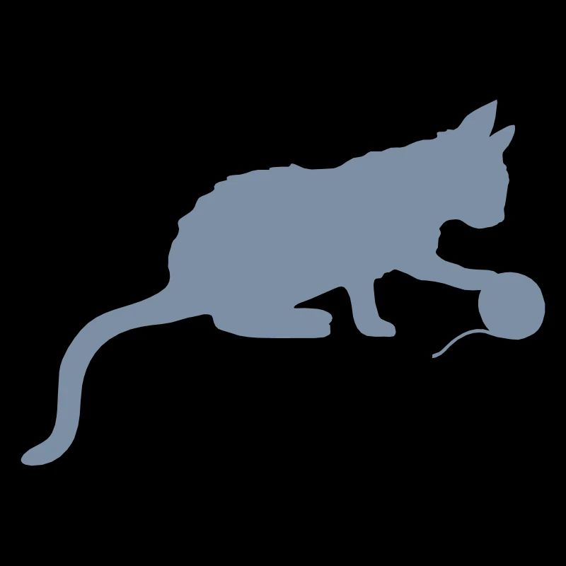 Wool Ball Kitten Plays Outline