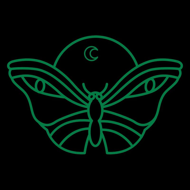 Night moon moth with eyes