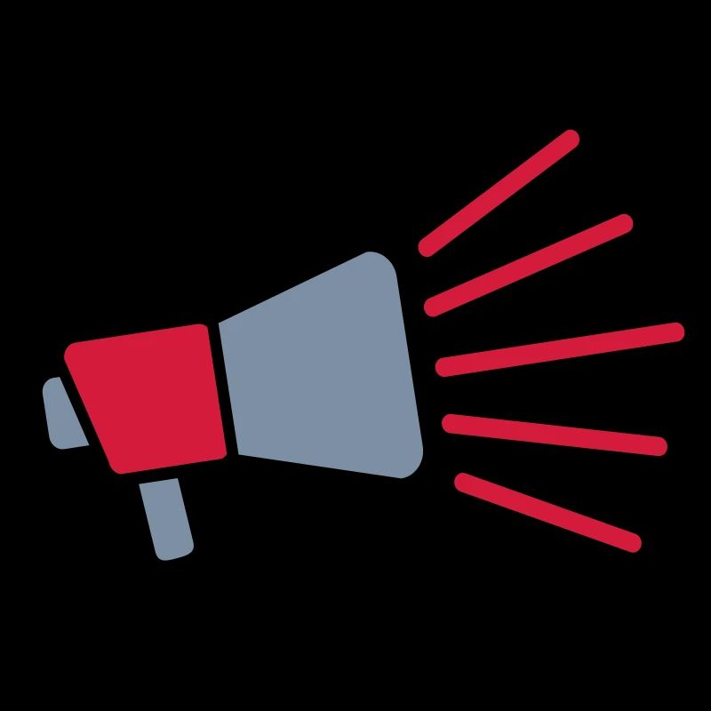 Mégaphone à symbole de parole forte